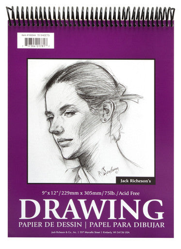 Drawing Pads 75#, Top Spiral Bound