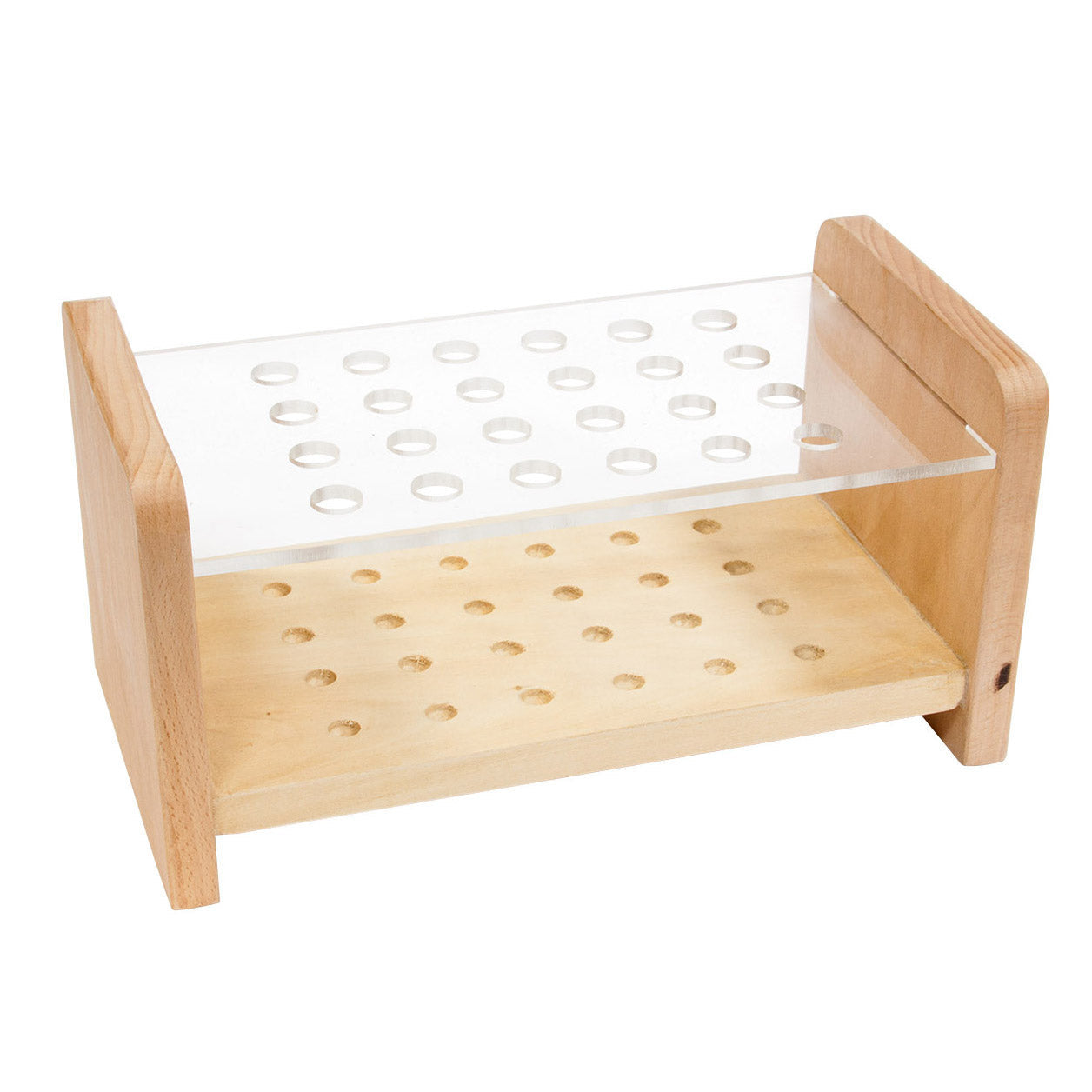 Wooden Acrylic Brush Holder