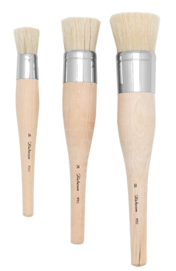 White Bristle Stencil Brushes