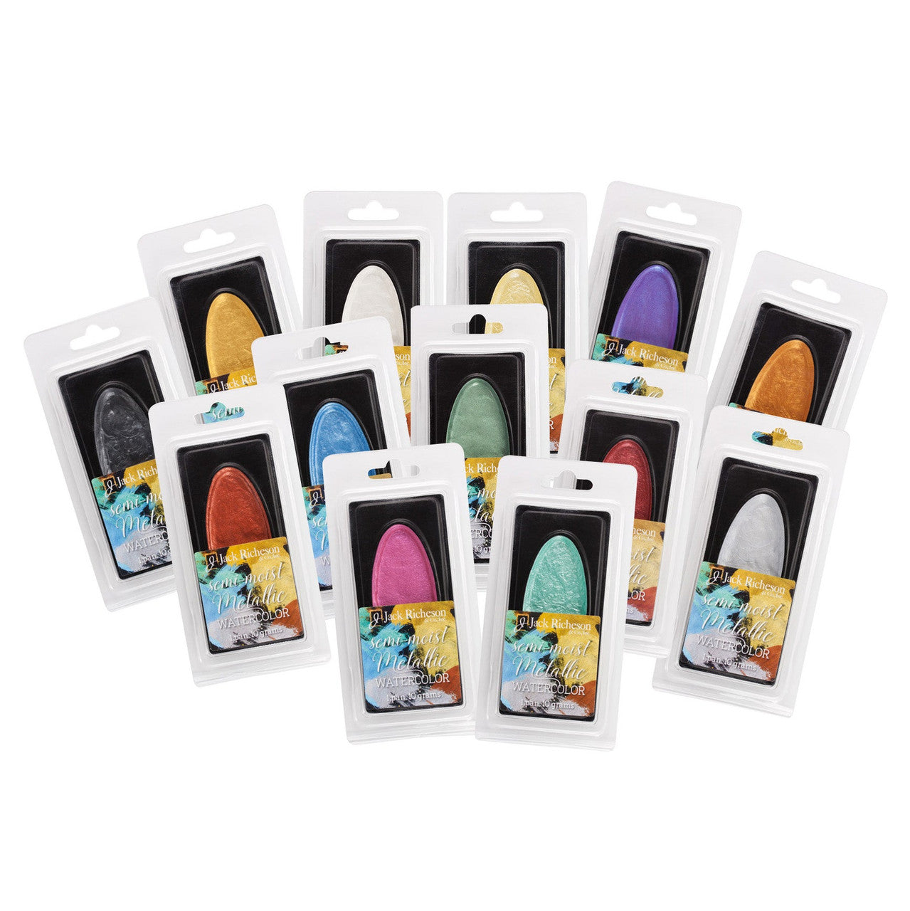 Semi-Moist Metallic Watercolors