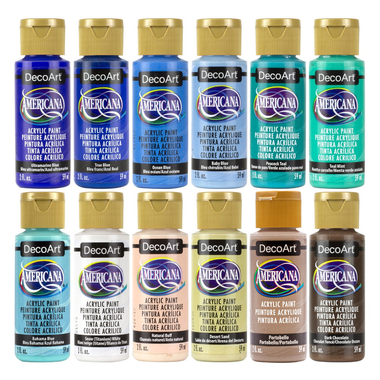 Coastal Colors Acrylic Paint Set - DecoArt